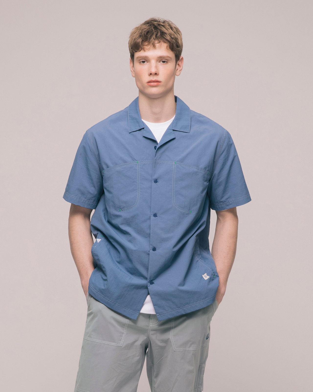 유니섹스 캠프닉 우븐 셔츠