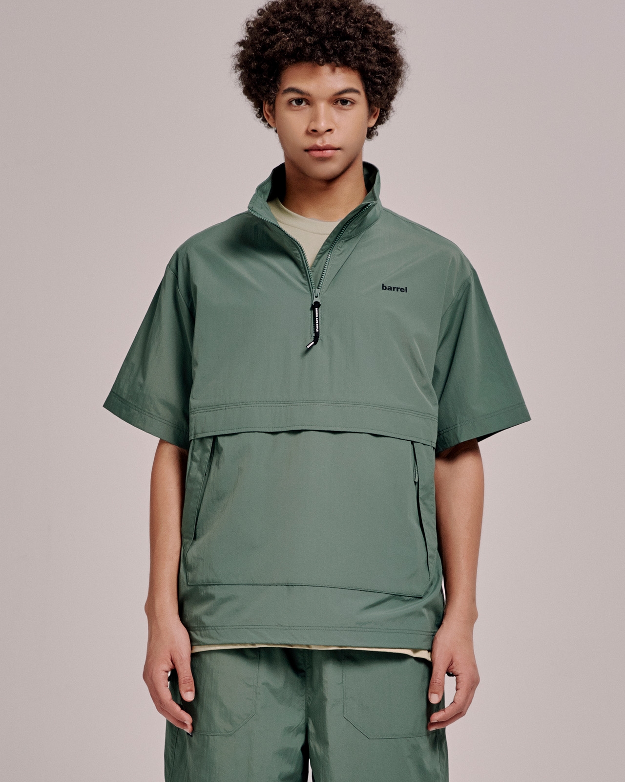 유니섹스 액티비 숏 슬리브 우븐 아노락